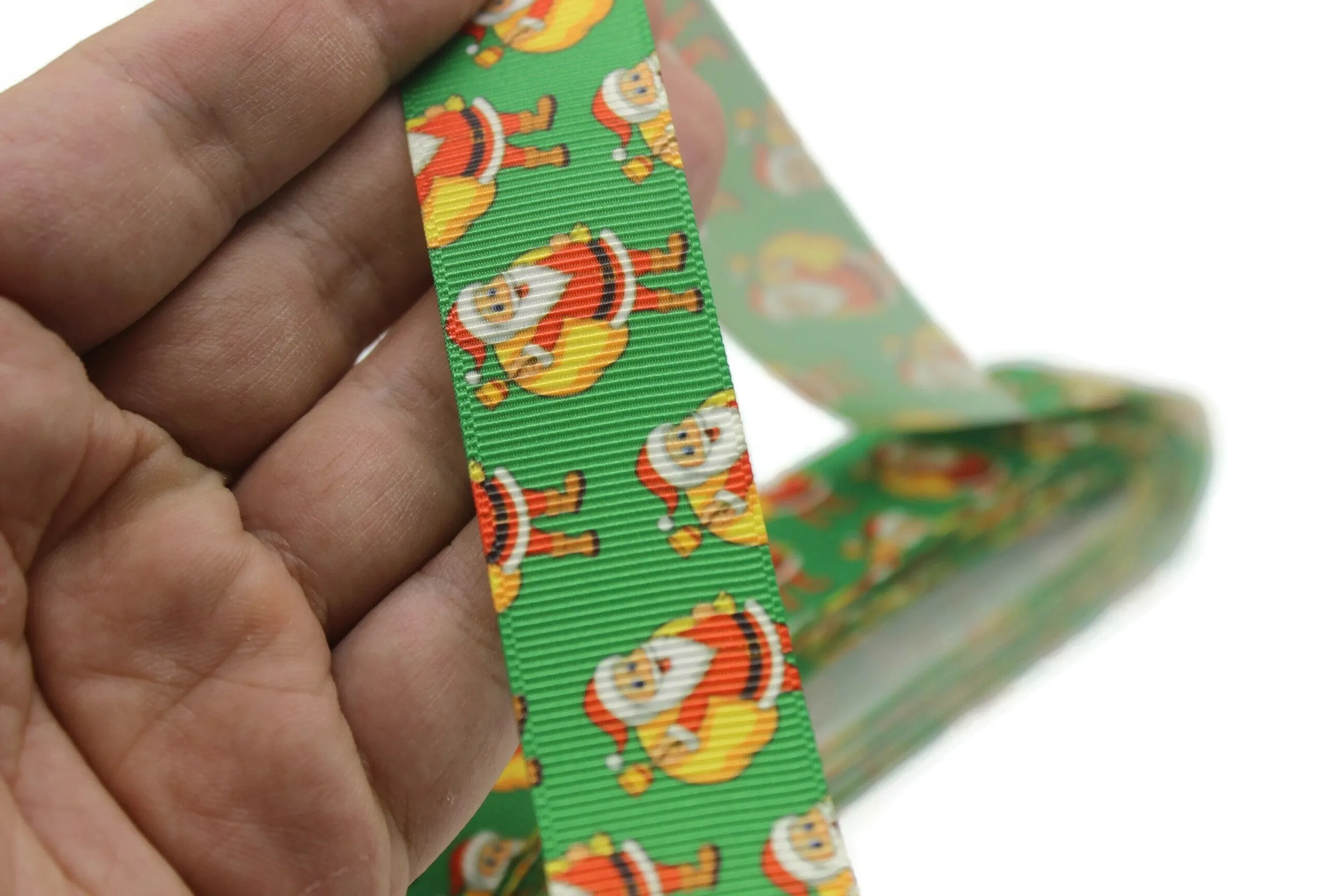 0.98 inch(25 mm) Christmas Grosgrain Ribbon - Wholesale Ribbon by the Yard, Solid Grosgrain Bows, Hair Bow, Hairbow Supplies CHRS