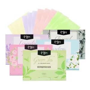 100pcs Facial Absorbent Matcha Anti-grease Paper Oil Absorbing Sheets/wipes