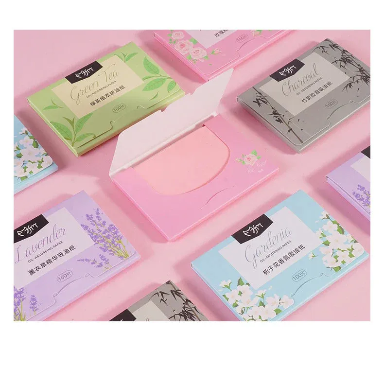 100pcs Facial Absorbent Matcha Anti-grease Paper Oil Absorbing Sheets/wipes