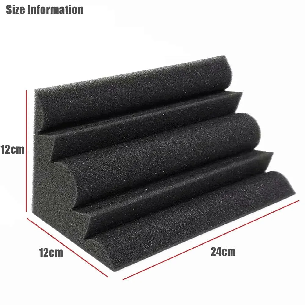 12 24pcs 12x12x24cm Acoustic Soundproof Foam Panel with Tapes