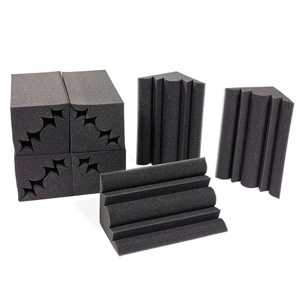 12 24pcs 12x12x24cm Acoustic Soundproof Foam Panel with Tapes