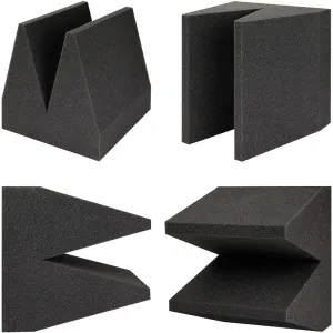 4pcs Pack 20x20x20cm Acoustic Soundproof Foam Panel with Tapes