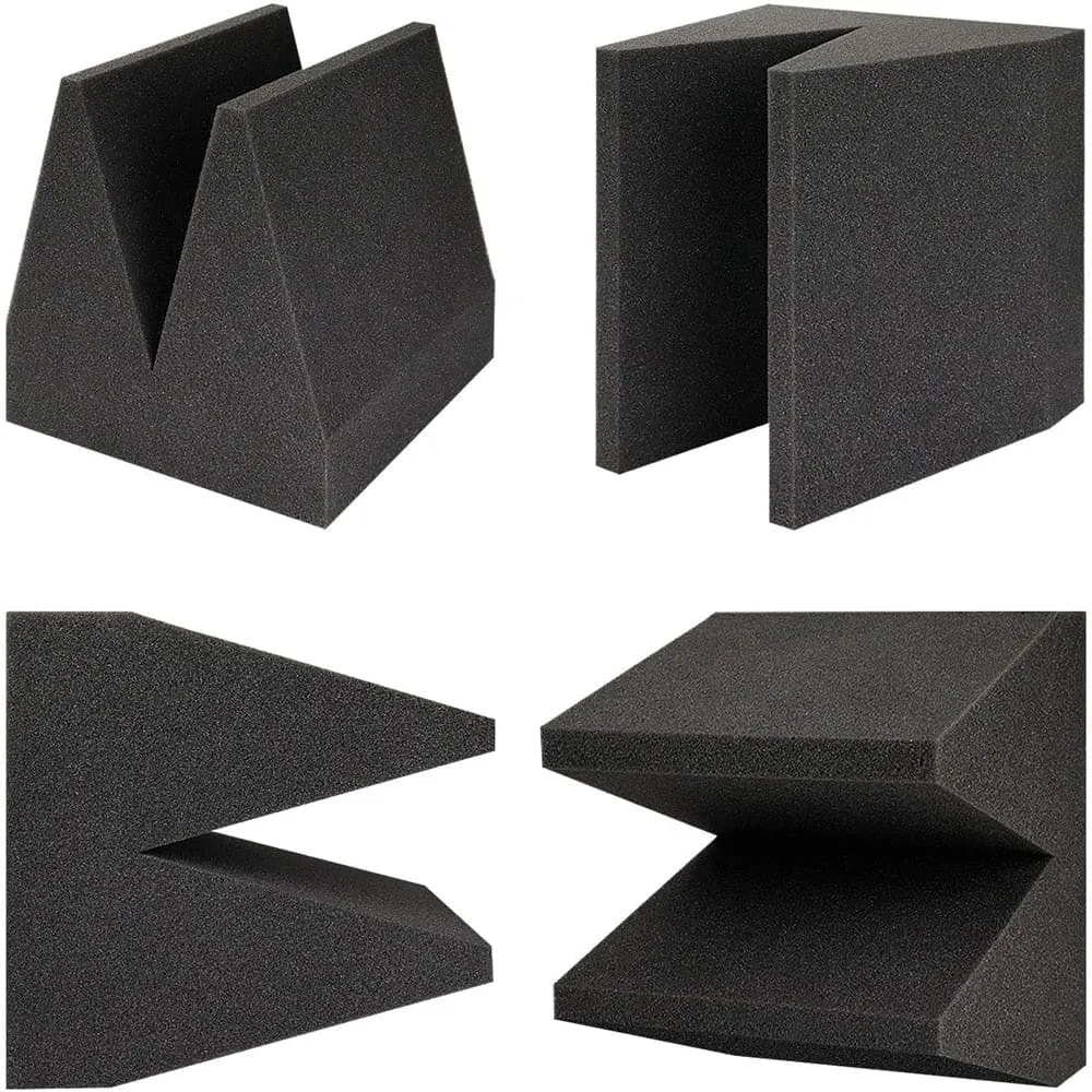 4pcs Pack 20x20x20cm Acoustic Soundproof Foam Panel with Tapes