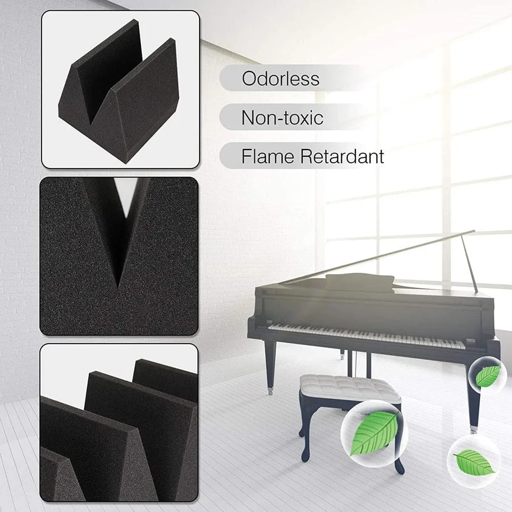 4pcs Pack 20x20x20cm Acoustic Soundproof Foam Panel with Tapes