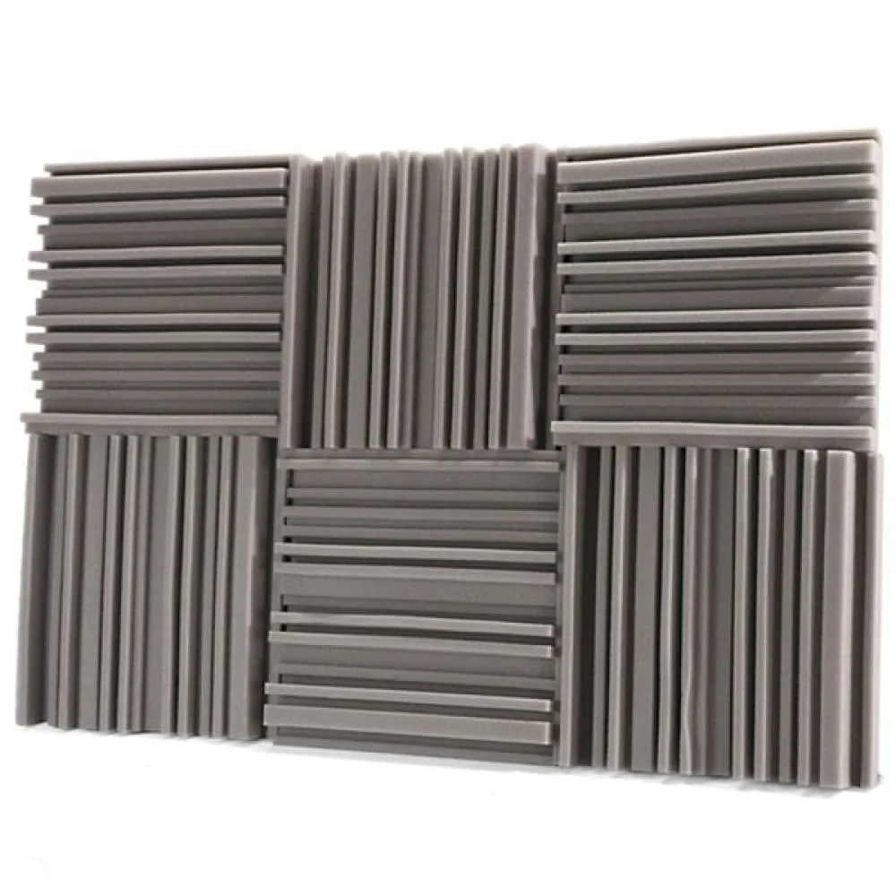 6 12 24pcs Acoustic Soundproof Foam Panel with Tapes