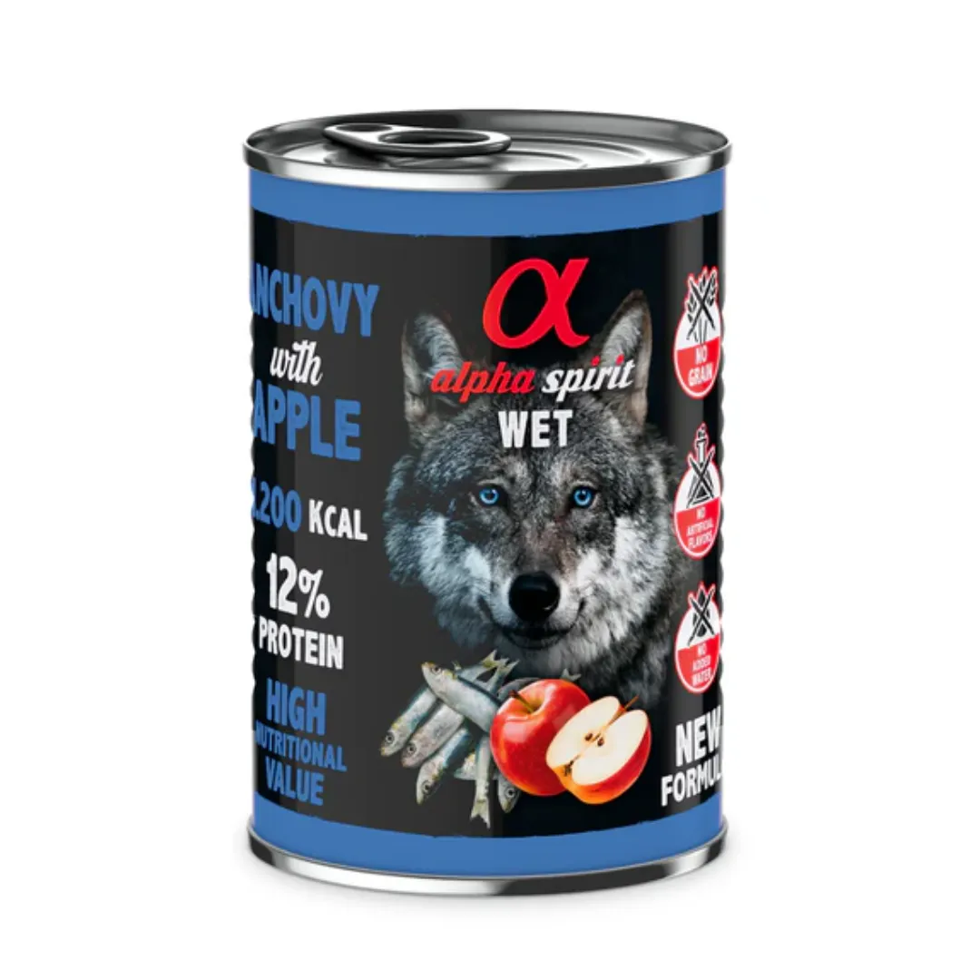 Alpha Spirit Anchovy with Red Apple Wet Dog Food