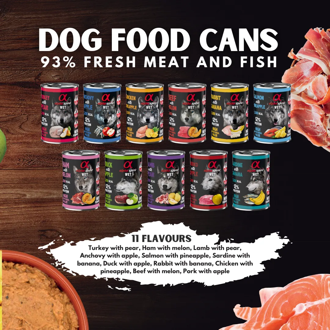 Alpha Spirit Anchovy with Red Apple Wet Dog Food