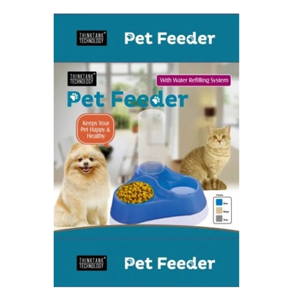Automatic Dog Water Feeder Dispenser Self-Dispensing Gravity Cat Pet Food 1200ml