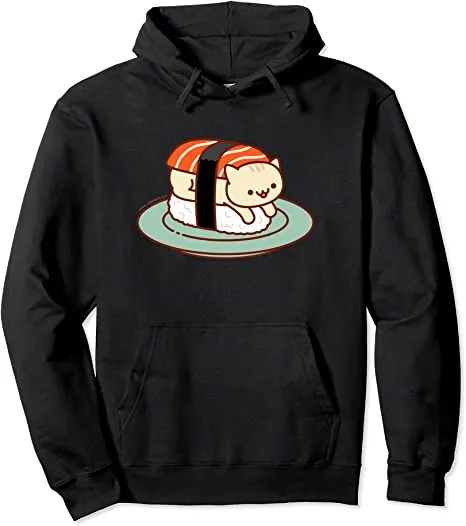 Funny Cat Hoodie - Sushi Cats - Sake