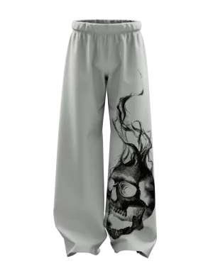 Haunt Unisex Grey Straight Fit Baggy Pants