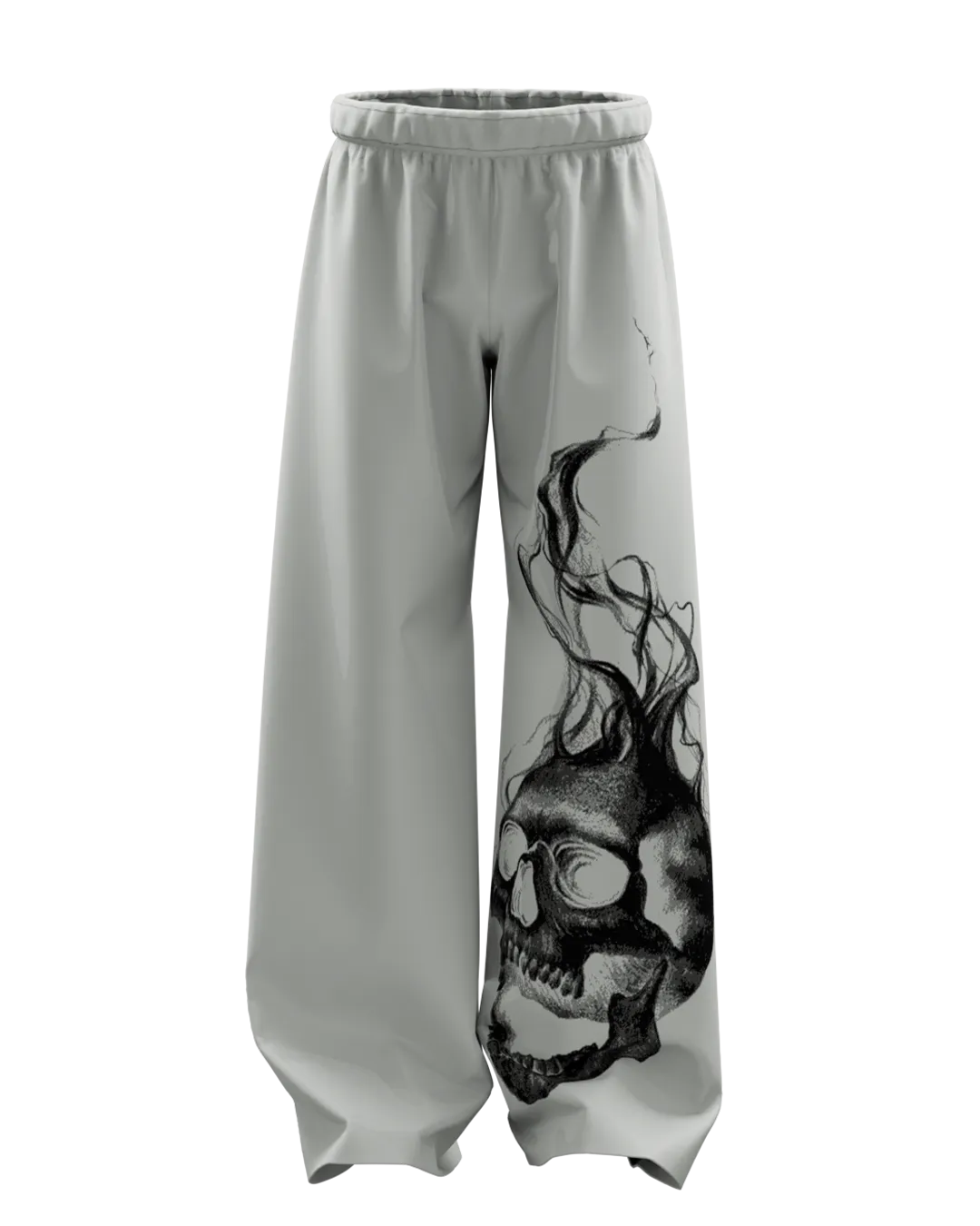 Haunt Unisex Grey Straight Fit Baggy Pants