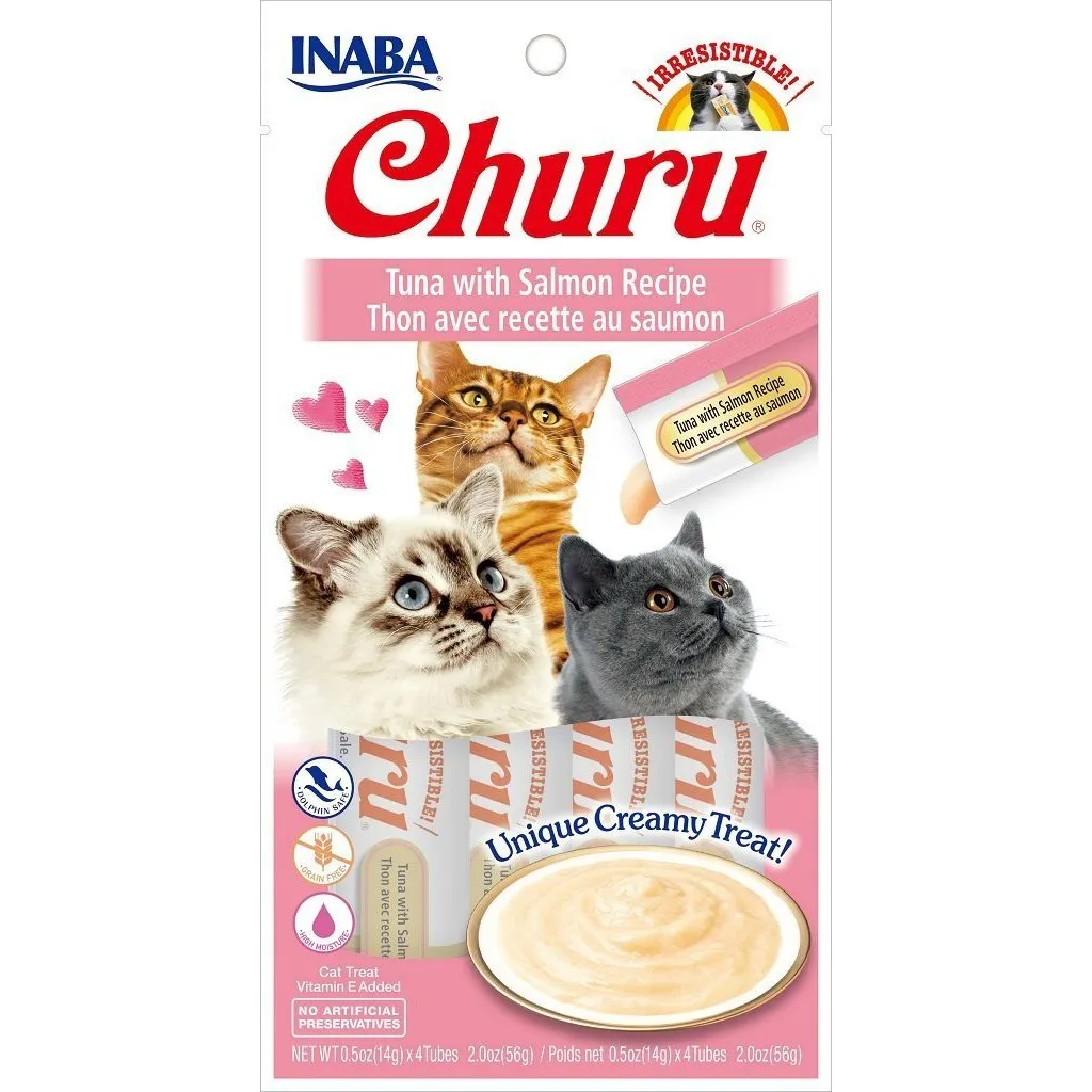 Inaba Churu Puree Tuna with Salmon Cat Treats 56g x 6