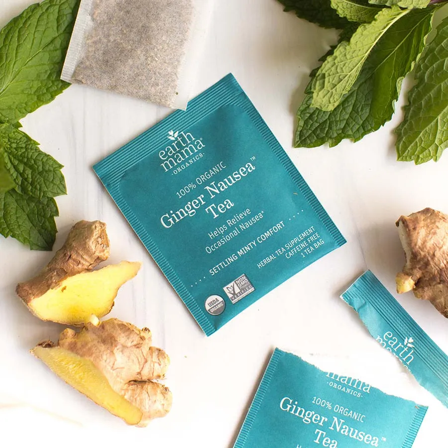 Organic Ginger Nausea Tea by Earth Mama Organics