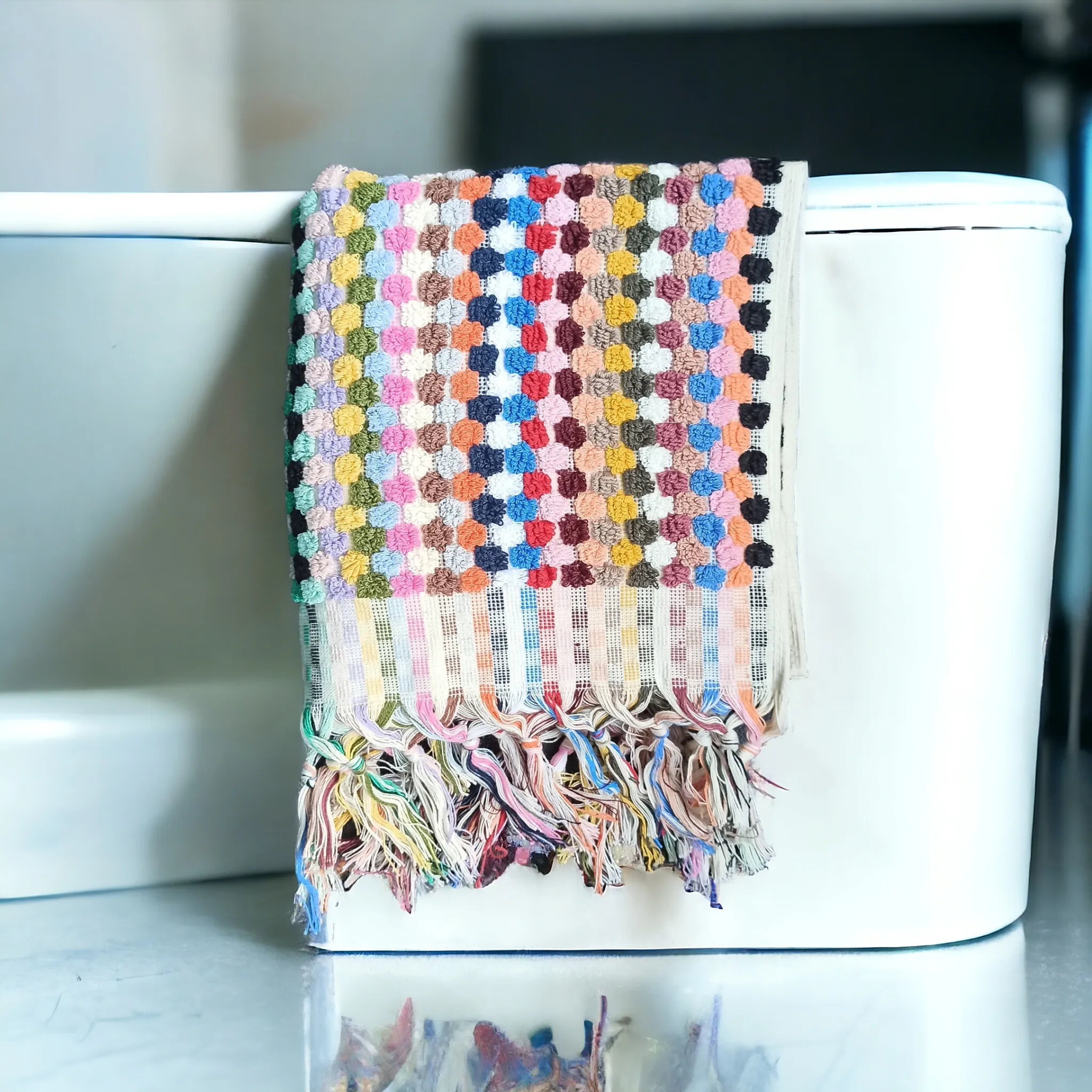 Pompom Bubble Handloomed Turkish Hand Towels farmhouse decor