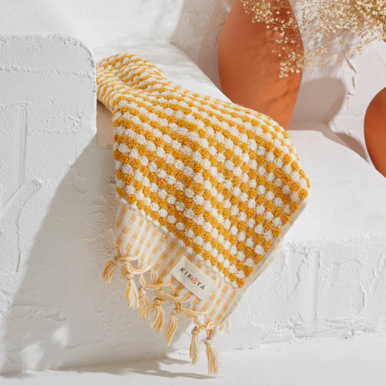 Pompom Bubble Handloomed Turkish Hand Towels farmhouse decor