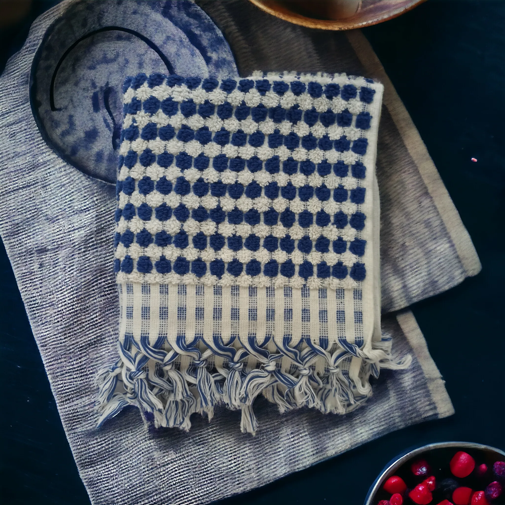Pompom Bubble Handloomed Turkish Hand Towels farmhouse decor