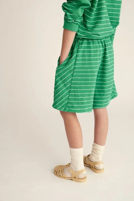 Saint Striped Shorts in Grass Green